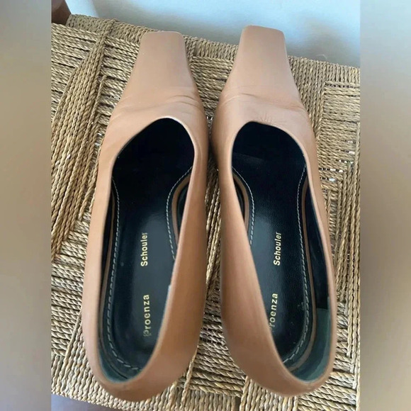 Proenza Schouler Heels Women’s 39 Kristie Leather Pumps in Brown Square Toe - Picture 8 of 13